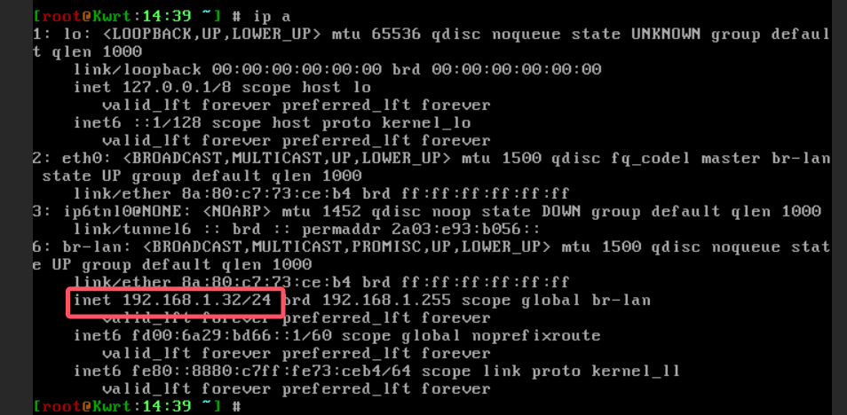 Verifying the assigned address