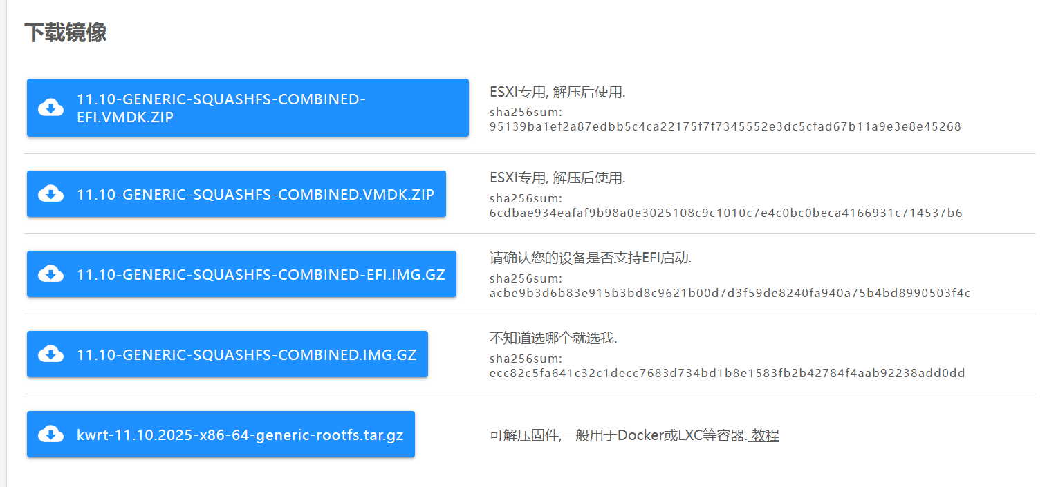 Downloading the compiled image